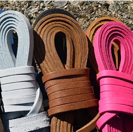 TOFL Leather Straps | 2 Pieces | 72 Inches Long | 1/4 Inch Wide | 1/8 Inch Thick