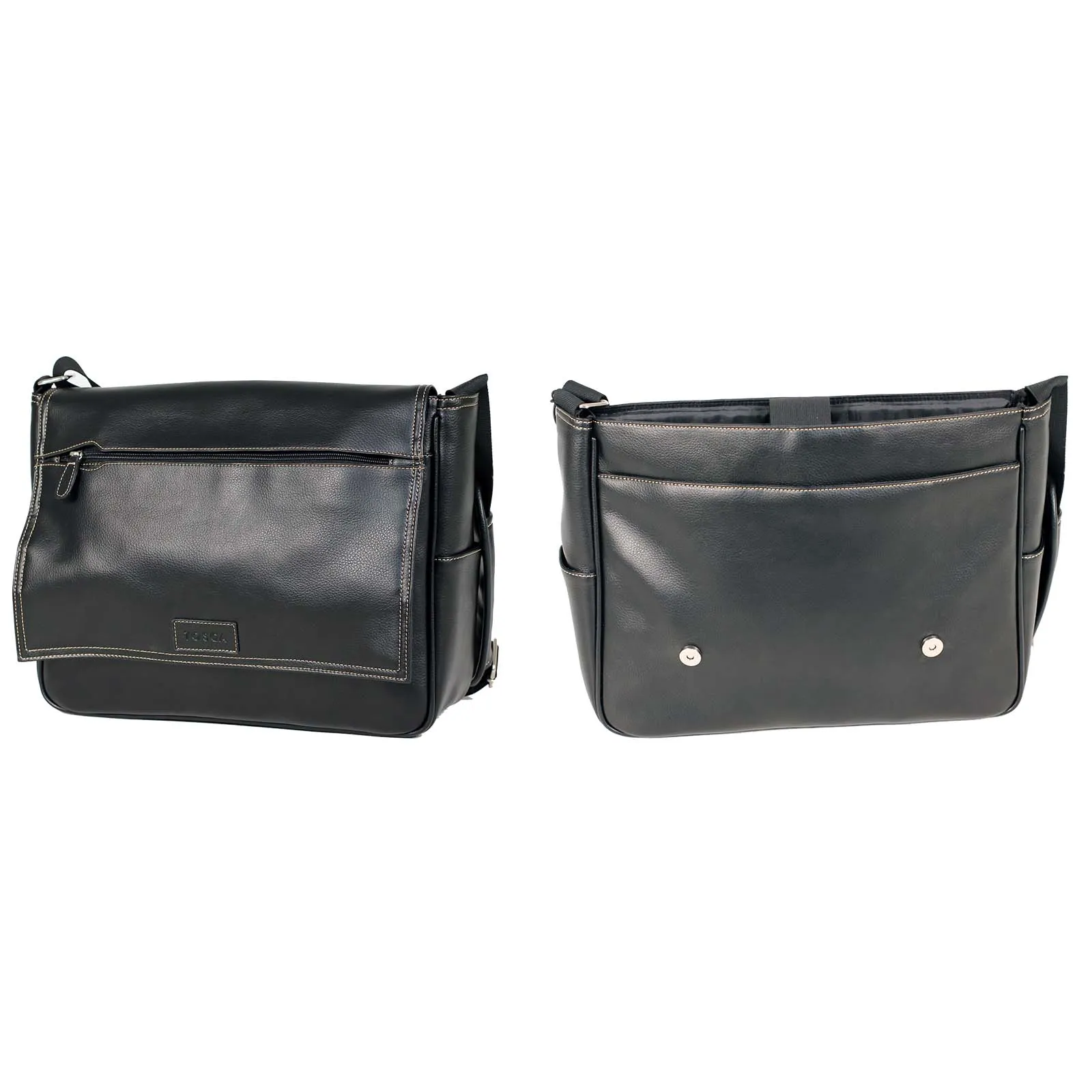 Tosca Business PVC 15 Inch Laptop Messenger Bag Black