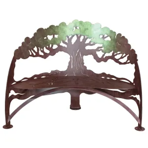 Tree Bench Colorshift Metal Indoor-Outdoor Furniture by Cricket Forge
