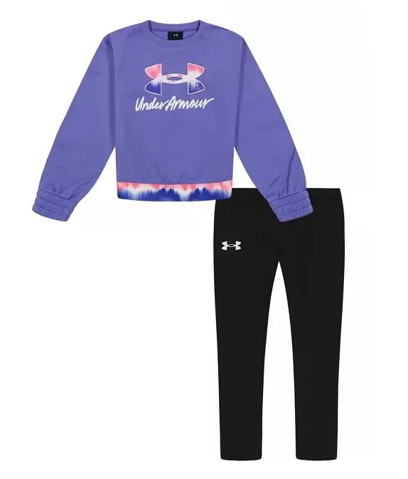 UA Make Waves Logo Crewneck Leggings Set(2t-4t) - Girls