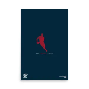 USA Rugby Silhouette Poster