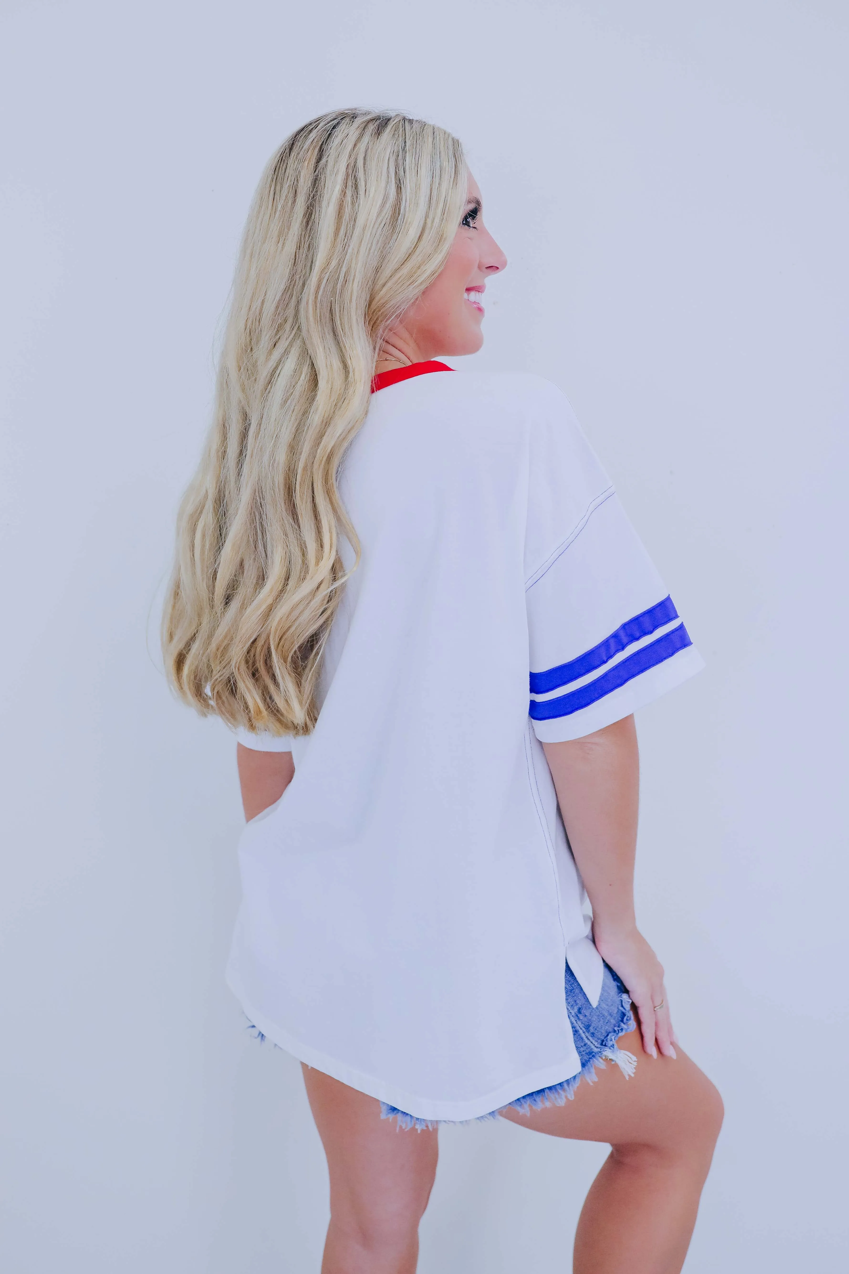 USA Sequin Baseball Graphic Tee