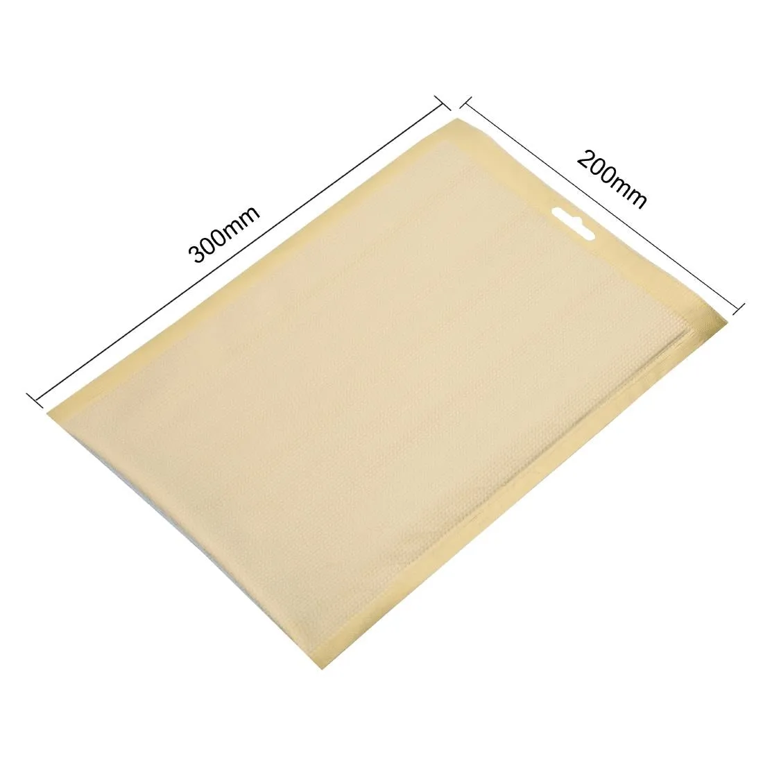 Vogue Gold Embossed Vacuum Pouches 200x300mm (100 Pack)