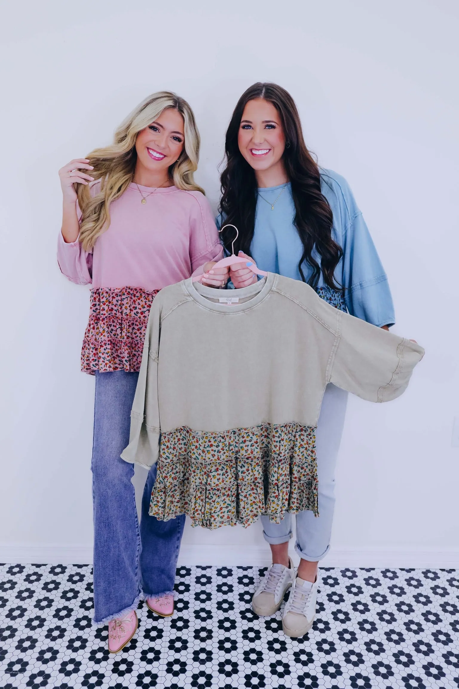 ***Wishful Wildflower Babydoll Top - 3 Colors SAMPLE